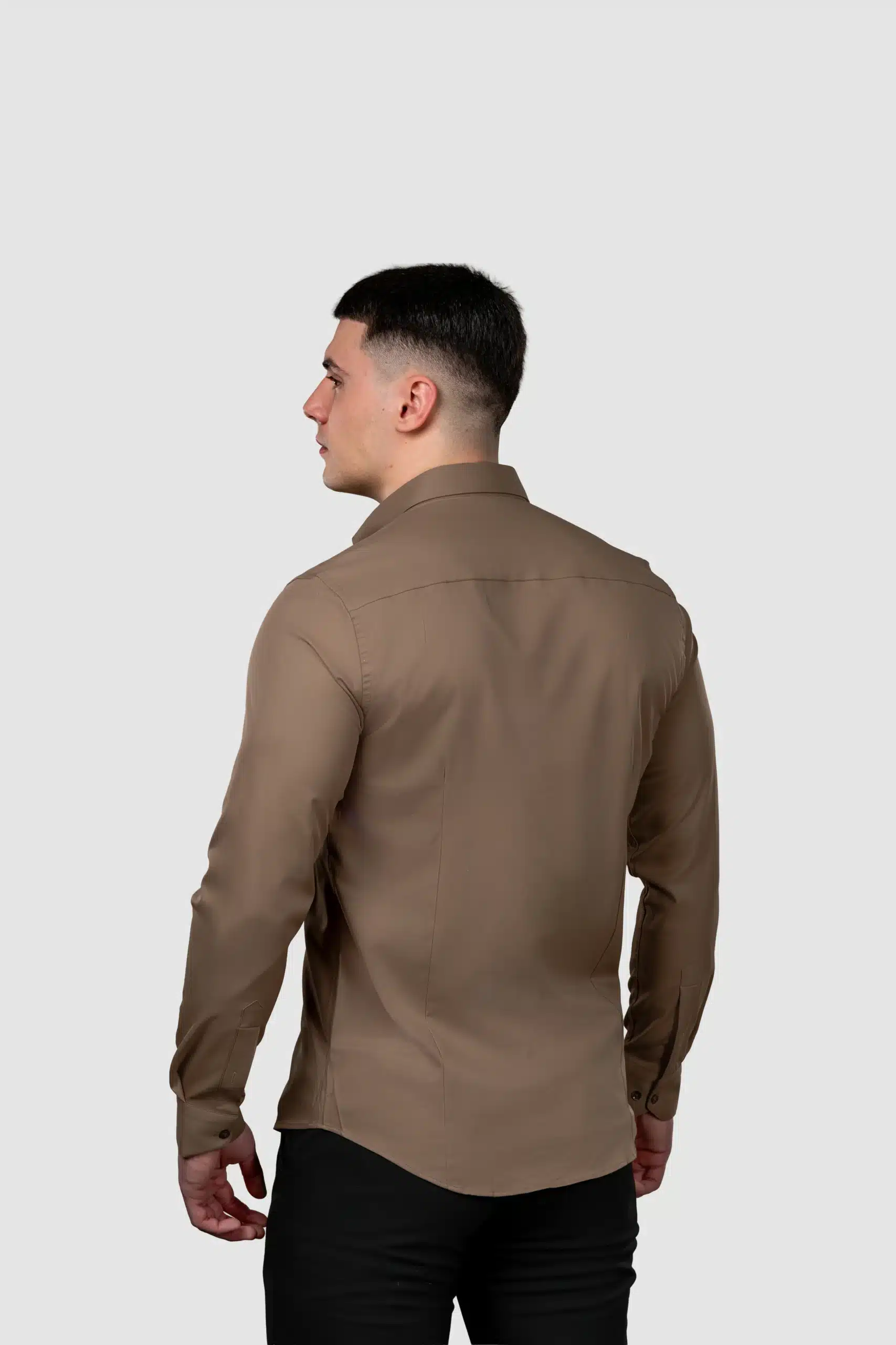 Hunter Premium Braon Muška Košulja (Satensko Tkanje)-1 Hunter Premium Braon Muška Košulja (Satensko Tkanje) 1