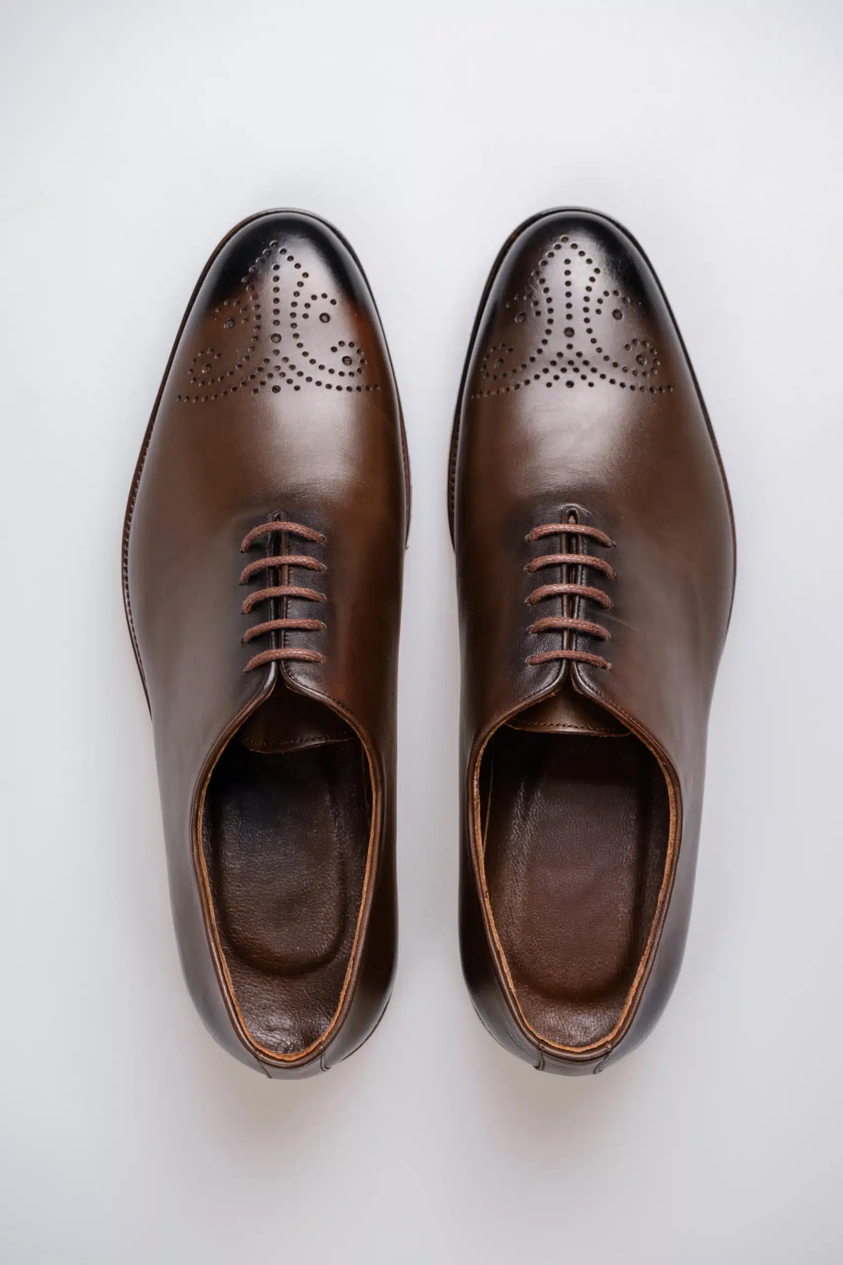 Muške Oxford Design Cipele Od Braon Teleće Kože (Handmade)-1 Muške Oxford Design Cipele Od Braon Teleće Kože (Handmade) 1