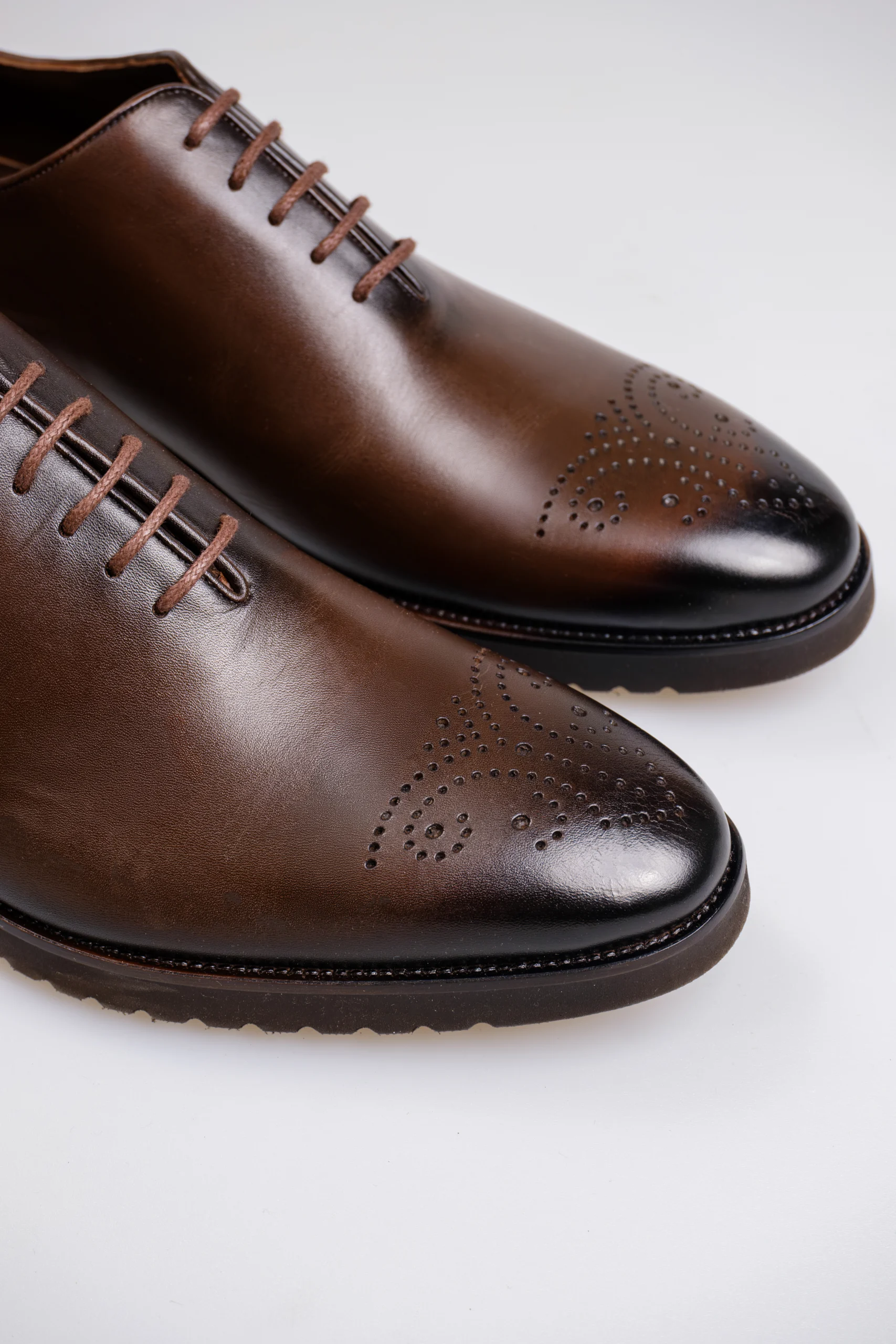 Muške Oxford Design Cipele Od Braon Teleće Kože (Handmade)-2 Muške Oxford Design Cipele Od Braon Teleće Kože (Handmade) 2